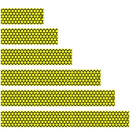White Water Archery Fluorescent Neon Yellow Open Honeycomb Arrow Wraps Choose Length Width (7, 1.4)