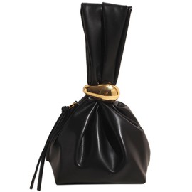 Farcauo Black Wristlet Purse for Women Lightweight PU Leather Small Handbag Wristlet Pouch and Tote Bag for Daily Use