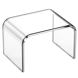 ZVOBUEI Acrylic Step Stool 9in Step Stools for Kids 250-LBS Capacity Rounded and Sturdy Corner Bedroom Kitchen Bathroom Assistance Step Stool Easy to Clean (Non-Slip Stool)