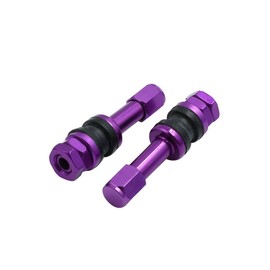 uxcell 4pcs Purple Aluminum Alloy Car Tubeless Wheel Tire Vacuum Valve Stem w Dust Cap