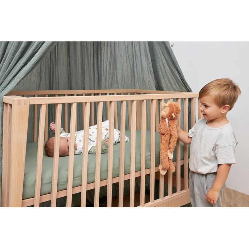 Meyco Baby Plain Fitted Sheet for Cot Bed (Flat Sheet
