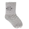 sockprints Chi Omega - Sorority Greek Letters with Hearts -