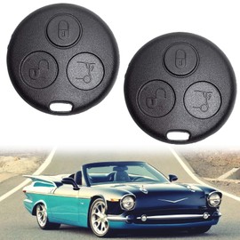 Set of 2 car key housing, smart key housing, smart 450 accessories, 3 buttons replacement key housing, key housing, car key remote key replacement