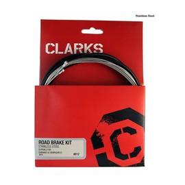 BRAKE KIT STAINLESS STEEL MTB/HYBRID/ROAD, BLACK: