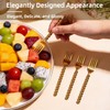 Premium Gold Mini Dessert Forks - 120-Piece with Beaded Handle,