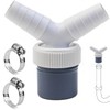 Dishwasher and Washing Machine Drain Adapter Double Connection Y with