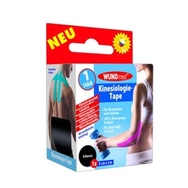 Kinesiologie Tape 5 Cmx5 m Schwarz