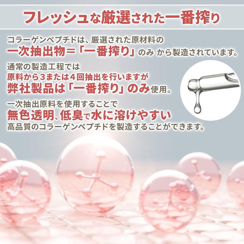 NICHIGA(ニチガ) 純国産 ポークコラーゲン 500ｇ 厳選一番搾り 低分子コラーゲン 糖質0・脂質0 国産豚皮100% 中和剤不使用 [01]