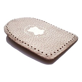 Leather Heel Support for Short Leg Length Discrepancies Achilles Tendonitis Pain Orthotic Lift Pad Natural Cork Cushion Shoe Insert 1.0 cm (7-10 UK)