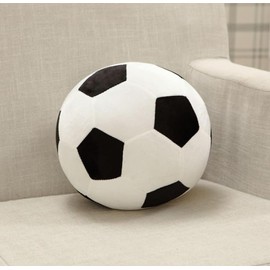 Plush Football Toy, Plush Football Cushion, Fluffy Ball Cushion, 22 cm Football Chair Cushion, Seat Cushion, Sports Throw Cushion, Sports Theme Cushion for Children's Room Decoration, Gift for