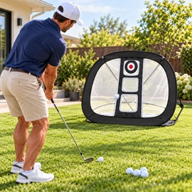 Portable Golf Chipping Practice Net – Pop-Up Foldable Short Game Training Target for Indoor & Outdoor Use