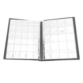 Álbum de monedas con 10 páginas, 250 bolsillos 10 páginas álbum de monedas colección de monedas colección de libros book book para coleccionistas de monedas (BLACK)