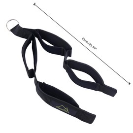 CampTeck U7249 2-in-1 Length Tricep Rope, Multi Gym Accessory, Pull Down Rope with Double Handle with 8mm Carabiner - Black