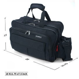 ASA TECHMED Nursing Bags for Nurses, Home Health, Nurse Physician Health Professional Shoulder Medical Equipment Bag. Nylon Reinforced Bottom, Adjustable Straps, HIPAA Compliant (Black)