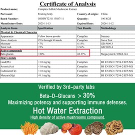 VIGOROUS MOUNTAINS Organic Mushroom Powder, USDA Certified, Premium Mushroom Supplement Blend for Immune Support, Brain Focus, Easy Mix in Coffee & Tea