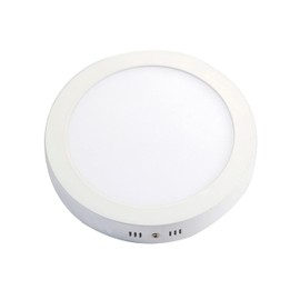 Lampara Led 18w de Techo Plafon Luz Blanca Redonda Ahorradora de Energía Contorno Metálico 22 CM