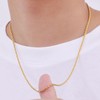 Fiusem Gold Plated Chain Necklace for Men, 3mm Mens Chain