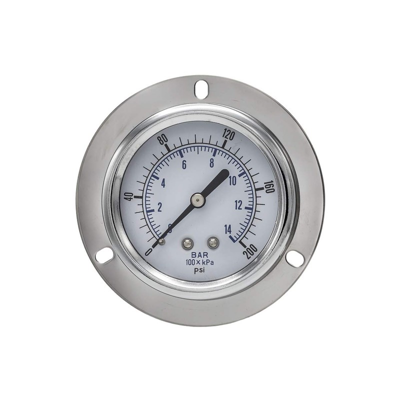 PIC Gauges 104D-258G Front Flanged Panel Mount Dry Pressure Gauge