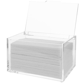 rejomiik Thick Acrylic Dryer Sheet Holder Clear Container for Laundry Room Organize and Storage, Dispenser for Dryer Sheets, Fabric Softener, Large