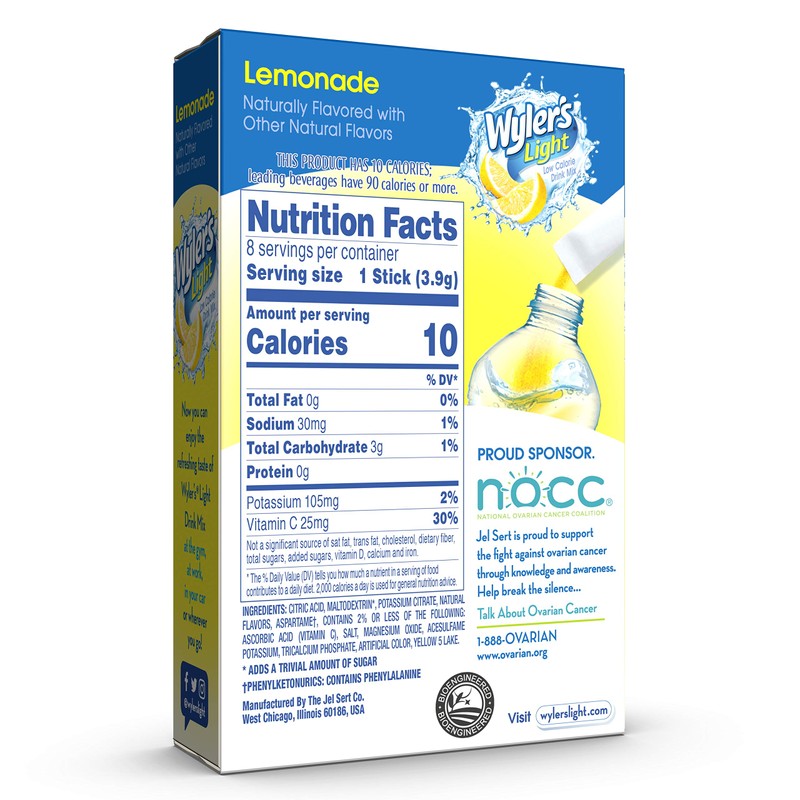 Wyler's Light Singles Water Drink Mix To Go Powder Packets,