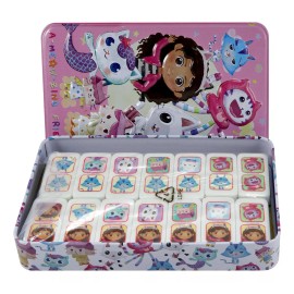 Novelty Gabbys Dollhouse Domino Con 28 Fichas Novelty Caja Metálica