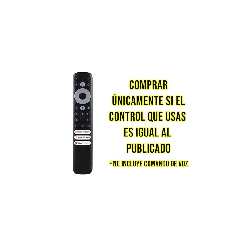 CONTROL EXPERT Control Compatible con TCL 4k Smart TV Rc902nfmr1