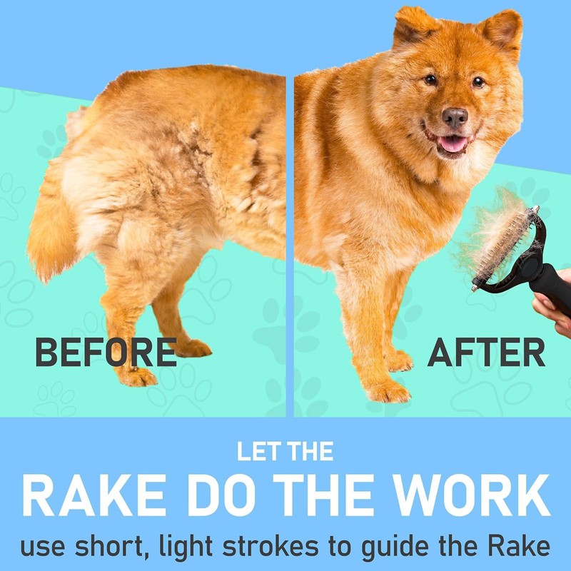 Dog Brush - Double Sided Deshedding Dematting Tool - Undercoat