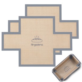 Silicone Bread Loaf Pan Liners, 2 pack Nonstick and Reusable Bread pan Liner. silicone baking mat for 9.5 x 5 inch Loaf Pan