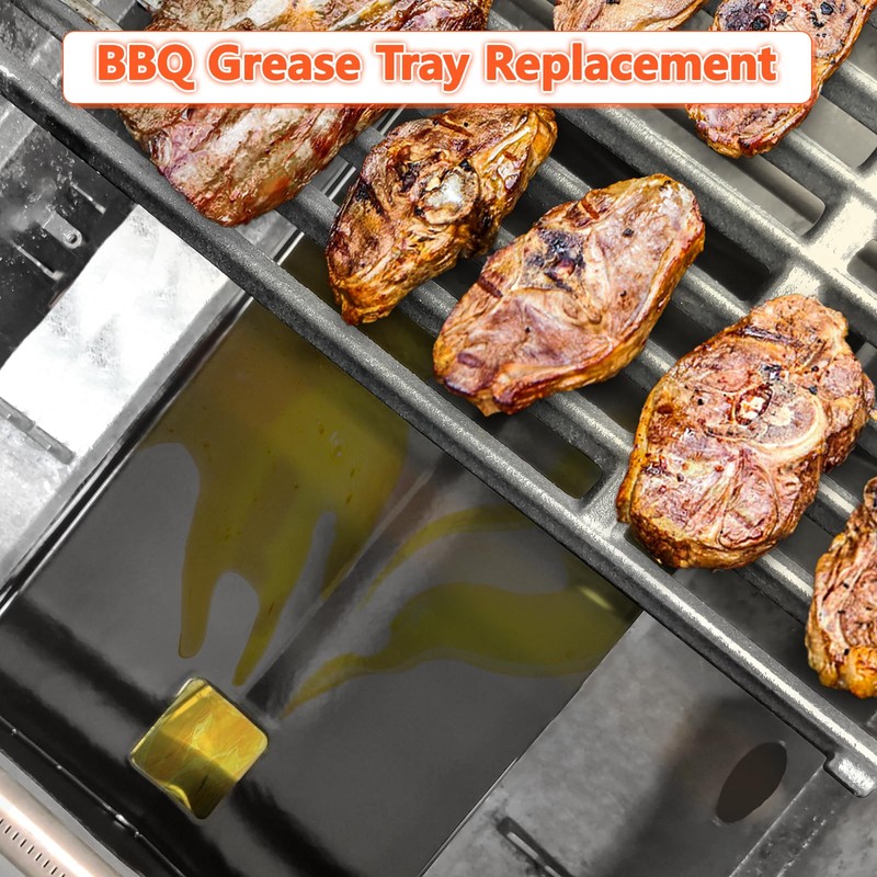 QuliMetal Grease Tray with Catch Pan for Weber Genesis 300