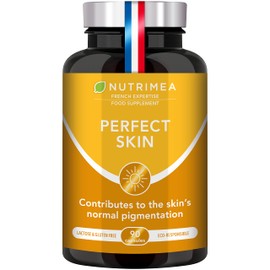 Laboratoires Nutrimea PERFECT SKIN - Tanning Accelerator Tablets - Natural Sun Protector - Bronzed Glow - 90 vegan capsules - Beta Carotene and Burdock - French Expertise - Nutrimea