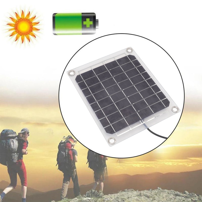 Solar Panel 10W USB Output Transparent Design Double Sided Power