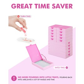 CATEARED Trabricks 15-Piece Diamond Art Storage Trays Set, 2-in-1 Anti-Spill Storage Box & Static-Free Painting Tools, Diamond Painting Accessories for Large/Small Diamond Art Kits