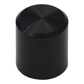 6mm Splined Hole Smooth Side Plain Black Control Knob Pack of 10