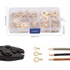 150pcs Round Terminal Set Connector Kit Brass Crimp Cable Terminals