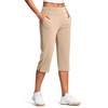 ISEEGZ 18" Dressy Capri Pants for Women High Waist Stretch