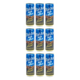 POKKA Coffee 9-Pack Set - Milk Coffee, Vanilla Coffee, Cappuccino, 8.1 Fl Oz (240ml) Each (Milk Coffee)