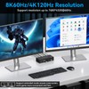 ATLAHET 8K Displayport KVM Switch 2 Monitors 2 Computers 8K@60Hz