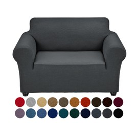 Joccun Stretch Chair Couch Cover,1-Piece Sofa Slipcover Spandex Jacquard Fabric Sofa Covers with Elastic Bottom,Washable Furniture Protector for Dogs,Cats,Kids(Armchair,Charcoal)