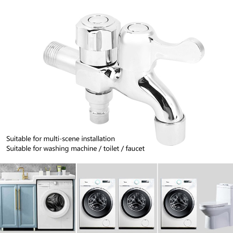 G1/2in Copper Multifunctional Dual Use Quick Open Faucet Washing Machine