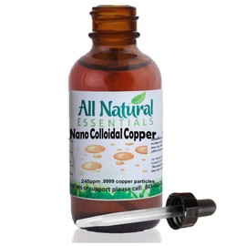 Nano Colloidal Copper Colloidal Minerals Supplement Colloidal Copper Liquid Copper Mineral 2oz Bottle Kosher Certified All Natural colloidal Copper for Adults Men Women Kids (2oz, Dropper)