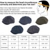 Men’s Woolen Newsboy Cap Tweed Gatsby Ivy Cabbie Flat Golf
