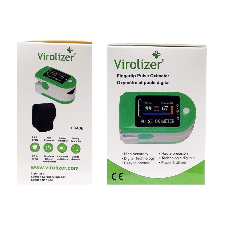 Virolizer Oxygen Saturation Monitor, Fingertip Pulse Oximeter Blood Oxygen Monitor
