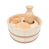 Japanese Onsen Bath Sake Set with Hinoki Sake Flute and