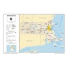13x19 Massachusetts General Reference Wall Map - Anchor Maps USA Foundational Series - Cities, Roads, Physical Features, and Topography [Rolled]
