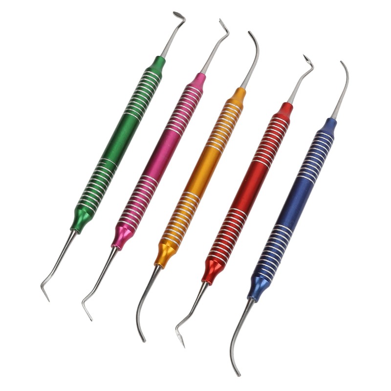 5Pcs Dental Gracey Curettes Curette Hand Scaler Universal Surgical Instrument