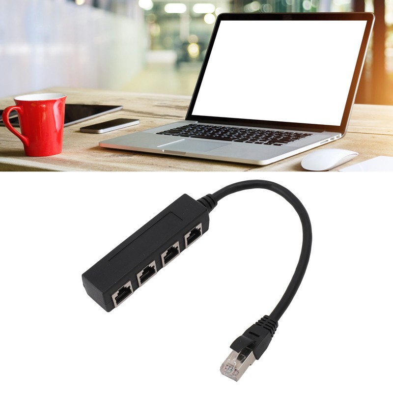 Ethernet Splitter Professional 1 to 4 Ports High Speed 100Mbps
