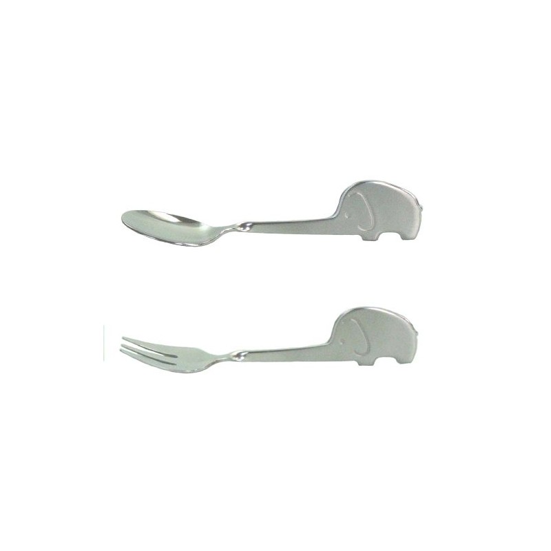 Nagao Takakuwa Metal Elephant Spoon/Fork, Set of 2