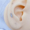 Niaspi 16G Angel Wing Stud Earrings with Blue Rhinestone Screw