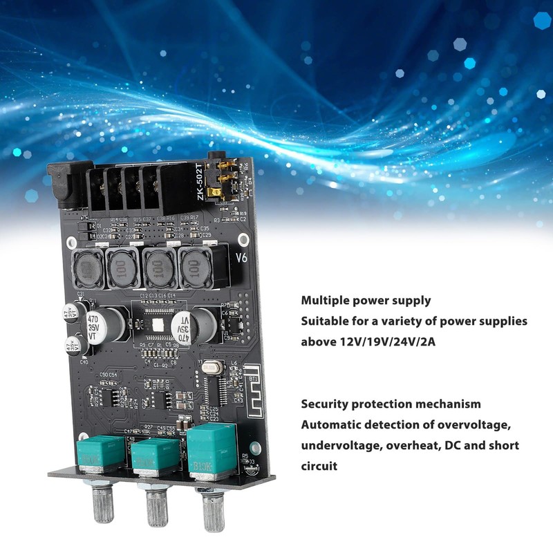 Bluetooth Amplifier Board, Tpa3116d2 Bluetooth Receiver Stereo Sound Digital Amplifier