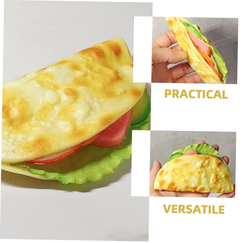 Kisangel 3pcs Artificial Pancake Model Handmade Realistic Fake Food Pancake
